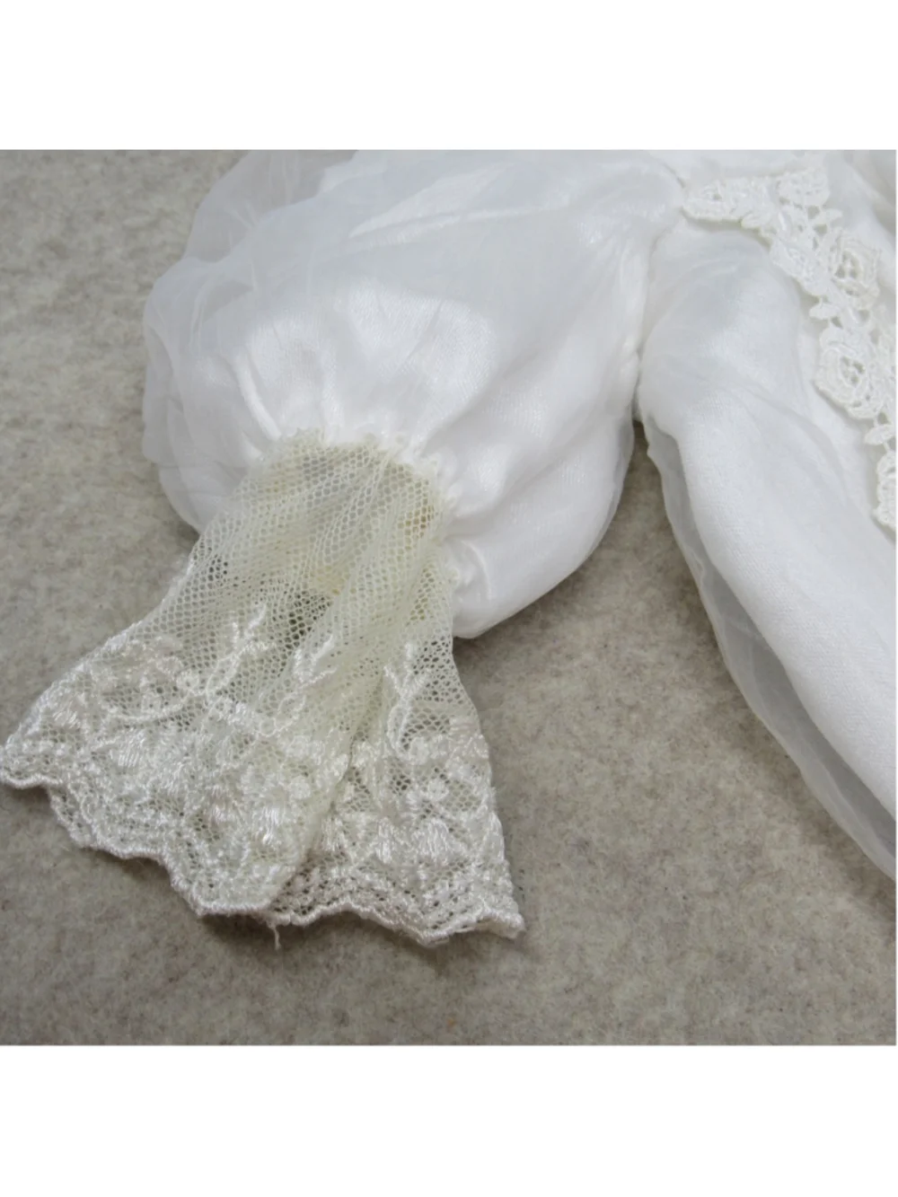 Vtg Lace Christening Gown Dress 23